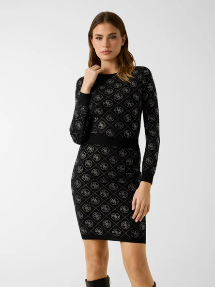 Guess W6RR66Z3JD2 Ls Cn Rhinestones 4G Kadın Kazak ürün görseli 1