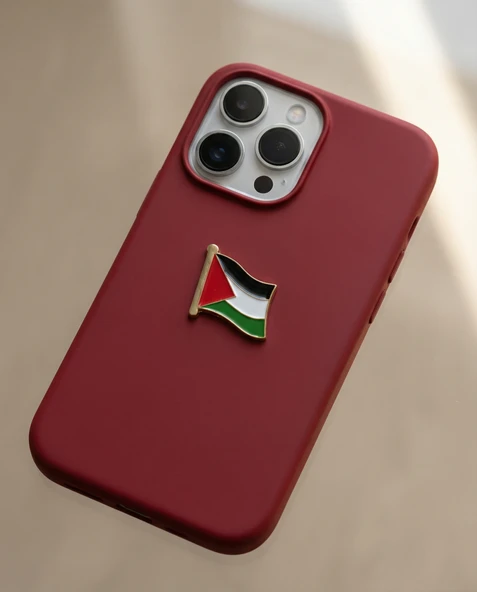 Filistin Dalgalı Bayrak Sembolü Telefon Arkası Süsü Sticker Etiket A300094 ürün görseli 1