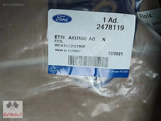 Ford Courier 2014  Bagaj Kapak Fitili Tek Kapı (Oem No:Et76A437N00Ae) ürün görseli 1