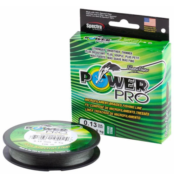 Shimano Power Pro 135m 0.23mm Hi-Vis Moss Green Olta Misinası ürün görseli 1