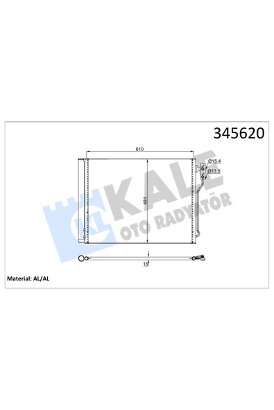 KALE KLIMA RADYATORU BMW F07-F10-F10 LCİ-F11-F11 LCİ-F18 LCİ / N20B20A,N20B20B,N20B16A ürün görseli 1