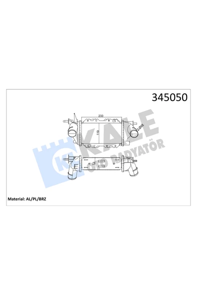 KALE TURBO RADYATORU INTERCOOLER OPEL VECTRA B 2.0 DIZEL-2.2 DIZEL ürün görseli 1