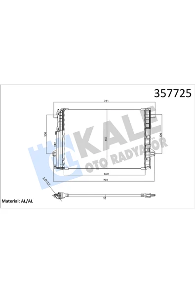 KALE KLIMA RADYATORU MERCEDES X117 13/18 W176 13/18 W246 13/18 C117 13/18 ürün görseli 1
