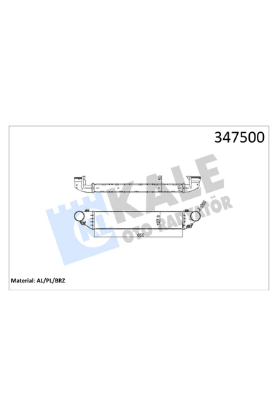 KALE TURBO RADYATORU INTERCOOLER (MERCEDES W203 00-07 S203 01-07 CL203 01=/08 ) ürün görseli 1