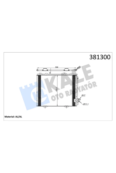 KALE KLIMA RADYATORU KONDENSER AL/AL (MERCEDES-BENZ W210 E200 (95+)) ürün görseli 1