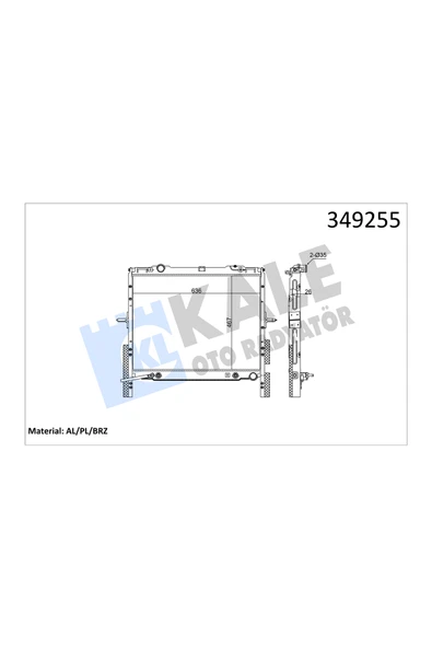 KALE SU RADYATORU AL/BRZ ( KIA SORENTO 2.5 CRDI 02/06 (AT)) ürün görseli 1