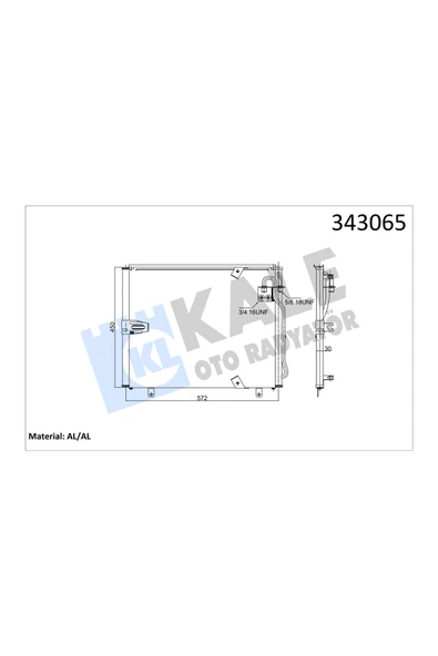 KALE KLIMA RADYATORU KONDENSER AL/AL (BMW 5 / 7 518I / 520 I / 525I / 528I / 530I / 540I / 525TDS / 525 ürün görseli 1