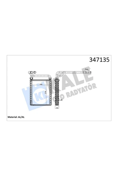 KALE KALORİFER RADYATÖRÜ TOYOTA COROLLA 1.4 VVTI-1.6 VVTI (02-07) 8710702100-8710702130 ürün görseli 1