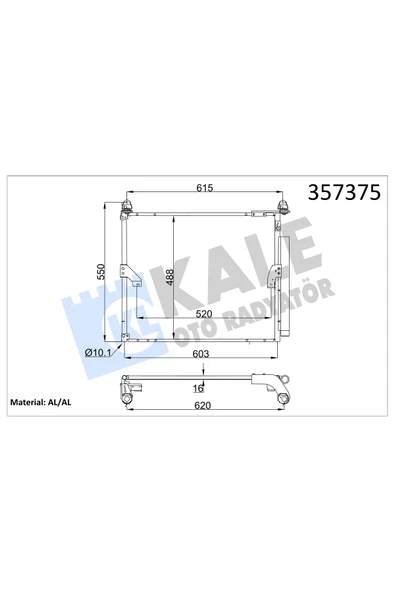KALE KLIMA RADYATORU KONDENSER (TOYOTA LAND CRUISER PRADO 4.0 V6 VVTI 09- ) ürün görseli 1