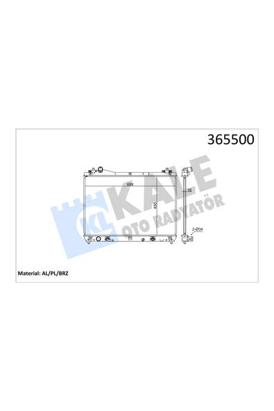 KALE SU RADYATORU (SUZUKI GRAND VITARA 2.0 - 2.4 05/15 OTOMATIK SANZUMAN ) ürün görseli 1