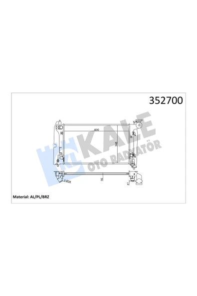 KALE MOTOR SU RADYATORU TOYOTA COROLLA VVT 01-/ OTOMATIK ürün görseli 1
