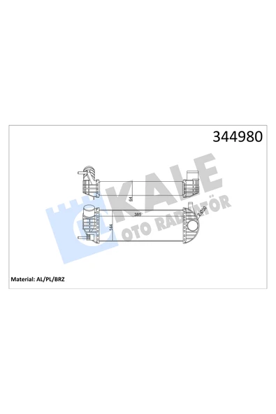KALE TURBO RADYATORU INTERCOOLER (RENAULT KANGOO III 1.5DCI K9K 08=/ ) ürün görseli 1