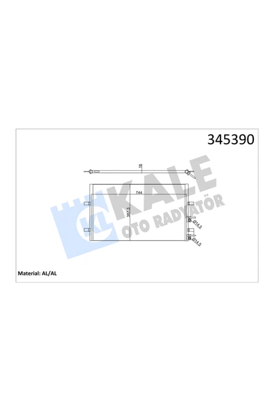 KALE KLIMA RADYATORU (FORD TRANSIT V347 2.4TDCI 06-12 ) ürün görseli 1
