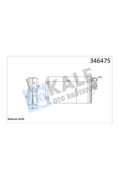 KALE KALORİFER RADYATORU MEKANİK (CITROEN C5 I) ürün görseli 1