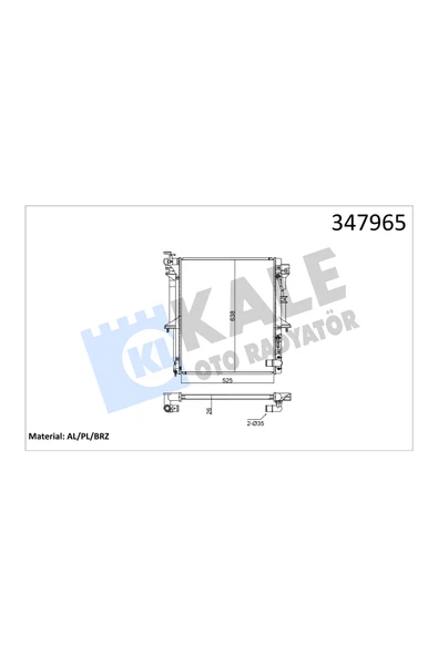 KALE SU RADYATORU (MITSUBISHI L200 CR 06/14 2.5 DI-D 26MM OTOMATIK SANZUMAN ) ürün görseli 1