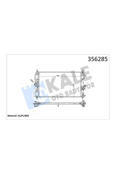 KALE SU RADYATOR 26MM MEKANIK OPEL ASTRA J ZAFIRA C 1.6 CDTI 2.0 CDTI ürün görseli 1