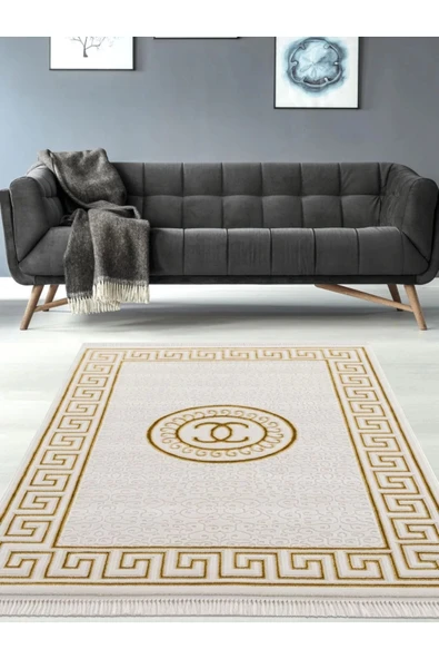 Efsun Modern Salon ve Oturma Odası Halısı - Krem Gold Outlet Ürün 3832 ürün görseli 1