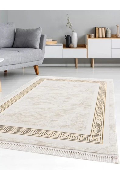 Efsun Modern Salon ve Oturma Odası Halısı - Krem Gold Outlet Ürün 4546 ürün görseli 1