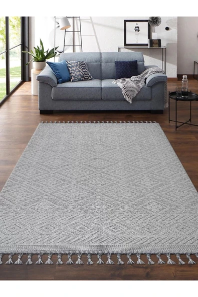 Otantik Modern Salon ve Oturma Odası Halısı - Krem Gri ürün görseli 1