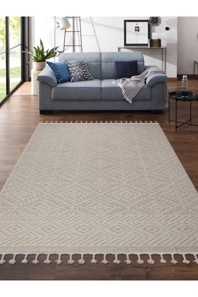 Otantik Modern Salon ve Oturma Odası Halısı - Krem Bej ürün görseli 1