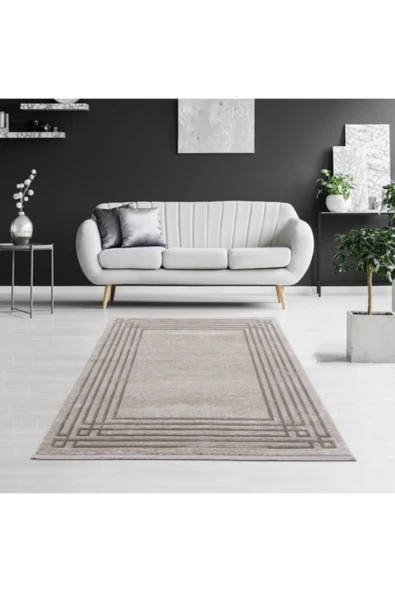 Breda Modern Salon ve Oturma Odası Halısı - Kahverengi ürün görseli 1