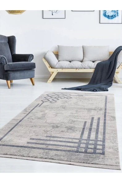 Breda Modern Salon ve Oturma Odası Halısı - Mavi ürün görseli 1