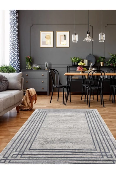Breda Modern Salon ve Oturma Odası Halısı - Mavi ürün görseli 1
