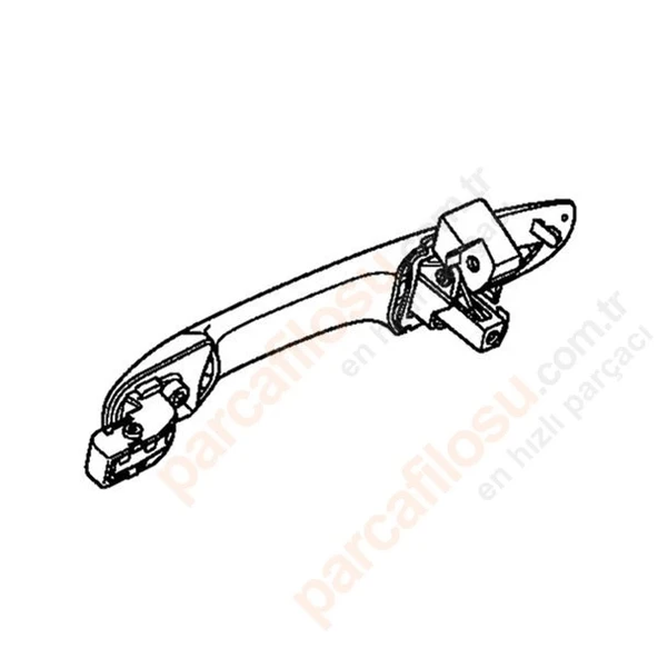 Honda City 2009-2013 Ön Kapı Kolu Dış Sağ Nikelaj (Oem No: 72140-Tm0-T51) ürün görseli 1