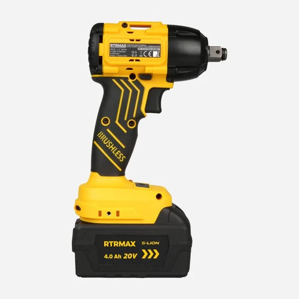 Rtrmax Rts5030 Akülü Somun Sikma Kömürsüz 1/2 350nm 2x4 Ah Akü S-lion ürün görseli 1