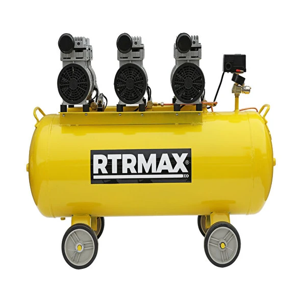 RTRMAX RTM738 SESSİZ HAVA KOMPRESÖRÜ 100 LT 3*1.0 HP/3*0.75 KW ürün görseli 1