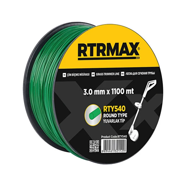 RTRMAX RTY540 TIRPAN MİSİNASI YEŞİL YUVARLAK 3.0MM*1100M ürün görseli 1