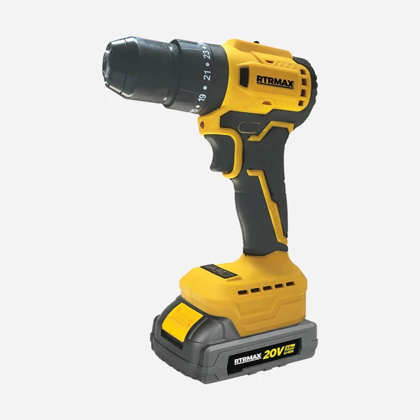Rtrmax Rtm3520 Kömürsüz Darbeli̇ Akülü 20 V 2.ah Çi̇ft Akü 35 Nm Matkap ürün görseli 1