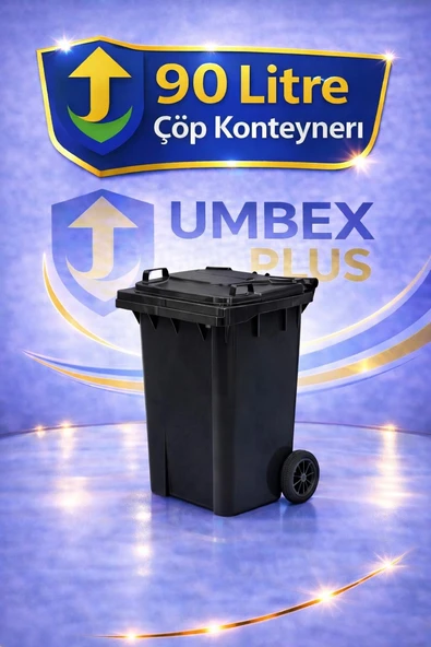 Umbex Plus-90 Lt Çöp Konteyneri Çöp kovası Sıyah ürün görseli 1