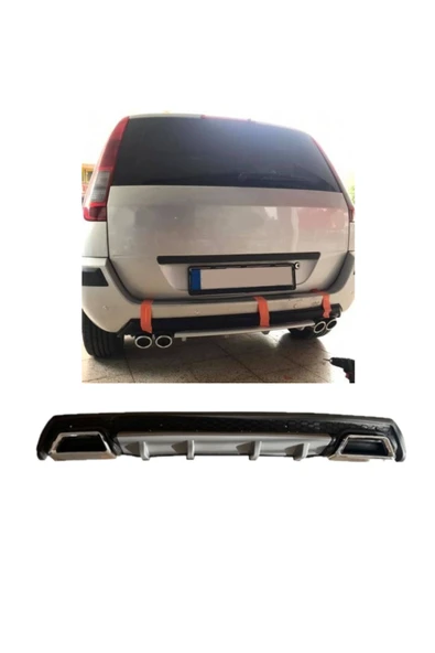 OTO H.İ.T. FORD FUSION 1 UYUMLU BODY KİT DİFÜZÖR 2 ÇIKIŞ KARE GRİ MODEL 3 ürün görseli 1