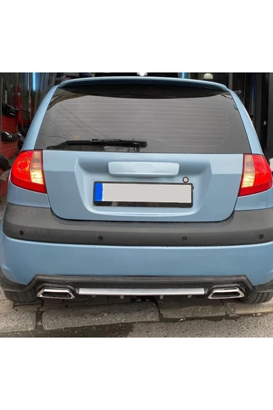 OTO H.İ.T. HYUNDAİ GETZ UYUMLU BODY KİT DİFÜZÖR 2 ÇIKIŞ KARE GRİ MODEL 3 ürün görseli 1