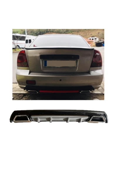 OTO H.İ.T. HYUNDAİ ACCENT ADMİRE UYUMLU BODY KİT DİFÜZÖR 2 ÇIKIŞ KARE GRİ MODEL 3 ürün görseli 1