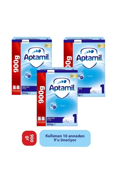 Aptamil Pronutra 1 Devam Sütü 900 gr 0-6 Ay 3 Adet ürün görseli 1