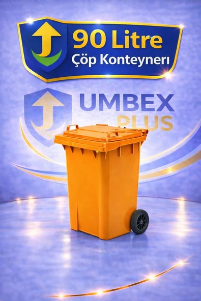 Umbex Plus-90 Lt Çöp Konteynerı Çöp Kovası Turuncu ürün görseli 1