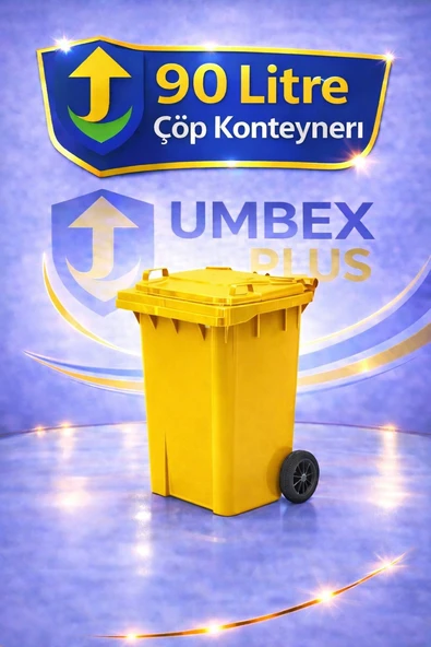 Umbex Plus-90 Lt Çöp Konteyneri Çöp Kovası Sarı ürün görseli 1