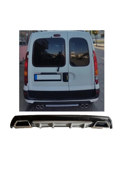 OTO H.İ.T. RENAULT KANGO 1 UYUMLU BODY KİT DİFÜZÖR 2 ÇIKIŞ KARE GRİ MODEL 3 ürün görseli 1