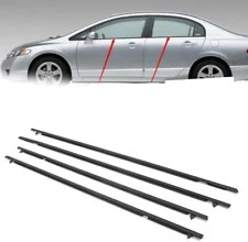 Honda Civic 1996-2000 Cam Sıyırıcı Ön Kapı Dış Sağ (Siyah) (Oem No: 72410-S01-A01) ürün görseli 1