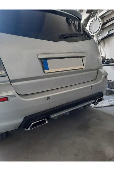 OTO H.İ.T. TOYOTA VERSO UYUMLU BODY KİT DİFÜZÖR 2 ÇIKIŞ KARE GRİ MODEL 3 ürün görseli 1