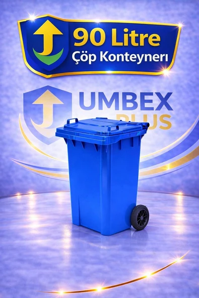 Umbex Plus-90 Lt Çöp Konteyneri Çöp Kovası Mavi ürün görseli 1