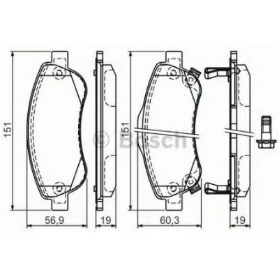 Honda Crv Ön Fren Balata  0986494685 Bosch ürün görseli 1