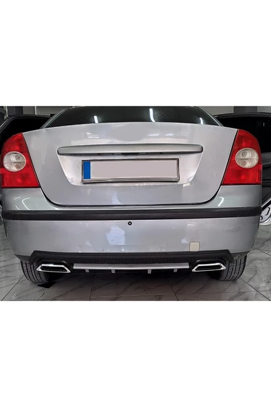 OTO H.İ.T. FORD FOCUS 2 UYUMLU BODY KİT DİFÜZÖR 2 ÇIKIŞ KARE GRİ MODEL 3 ürün görseli 1