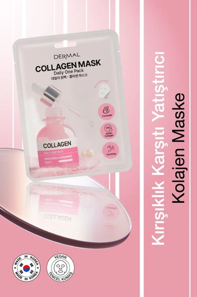 Dermal Kuru ve Yorgun Ciltler için Nemlendirici ve Canlandırıcı Kolajen Kore Maskesi 23 gr ürün görseli 1