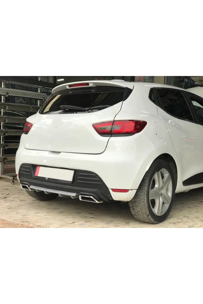 OTO H.İ.T. RENAULT CLİO 4 UYUMLU BODY KİT DİFÜZÖR 2 ÇIKIŞ KARE GRİ MODEL 3 ürün görseli 1