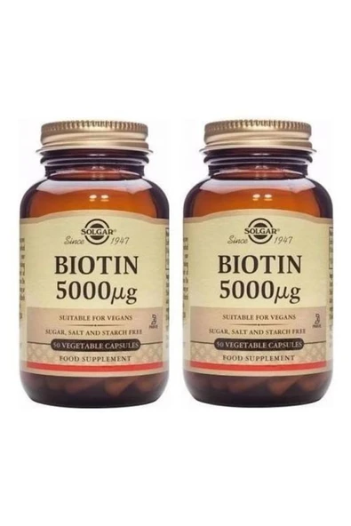 Solgar Biotin 5000 Mcg 50 Kapsül 2 Adet ürün görseli 1