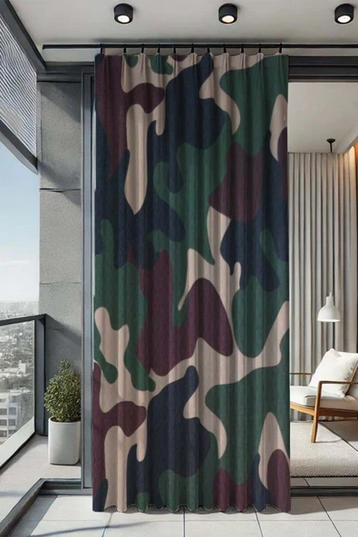 sizenelazım Su Geçirmez Desenli Oxford Balkon Perdesi Güneşlik ve Yağmurluk Renk ve 250 cm Boy Ölçü Seçenekli ürün görseli 1