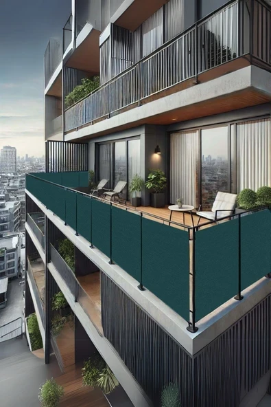 sizenelazım 70cm x 8.5m  Yeşil   Balkon Bahçe Çit Brandası  Su İtici, UV Koruyucu, Dekoratif Örtü ürün görseli 1